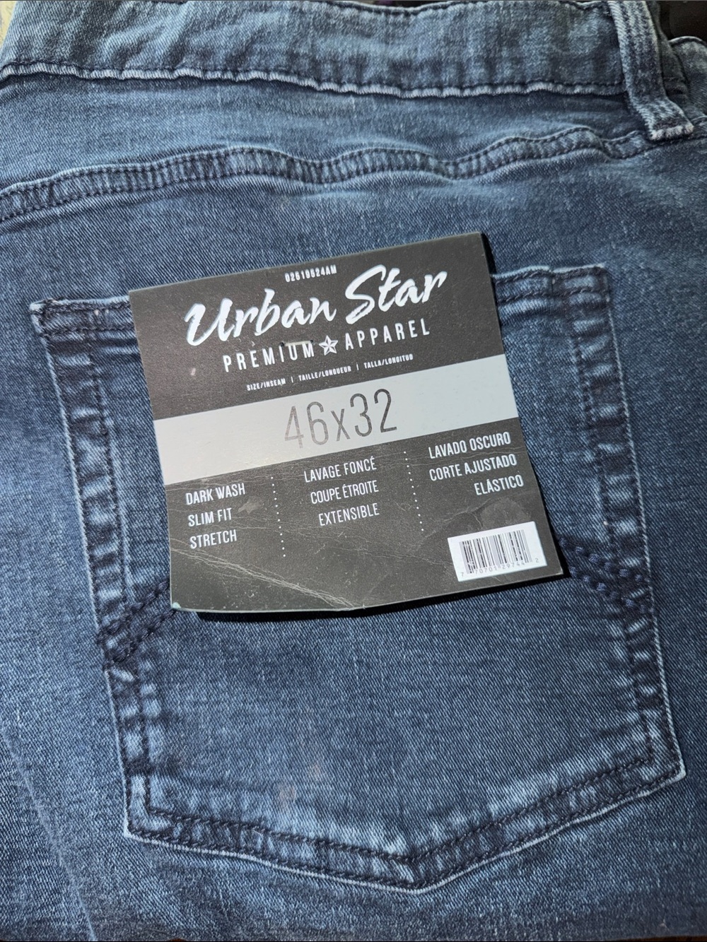 Urban Star Slim Fit Dark Blue Jeans - 46x32
